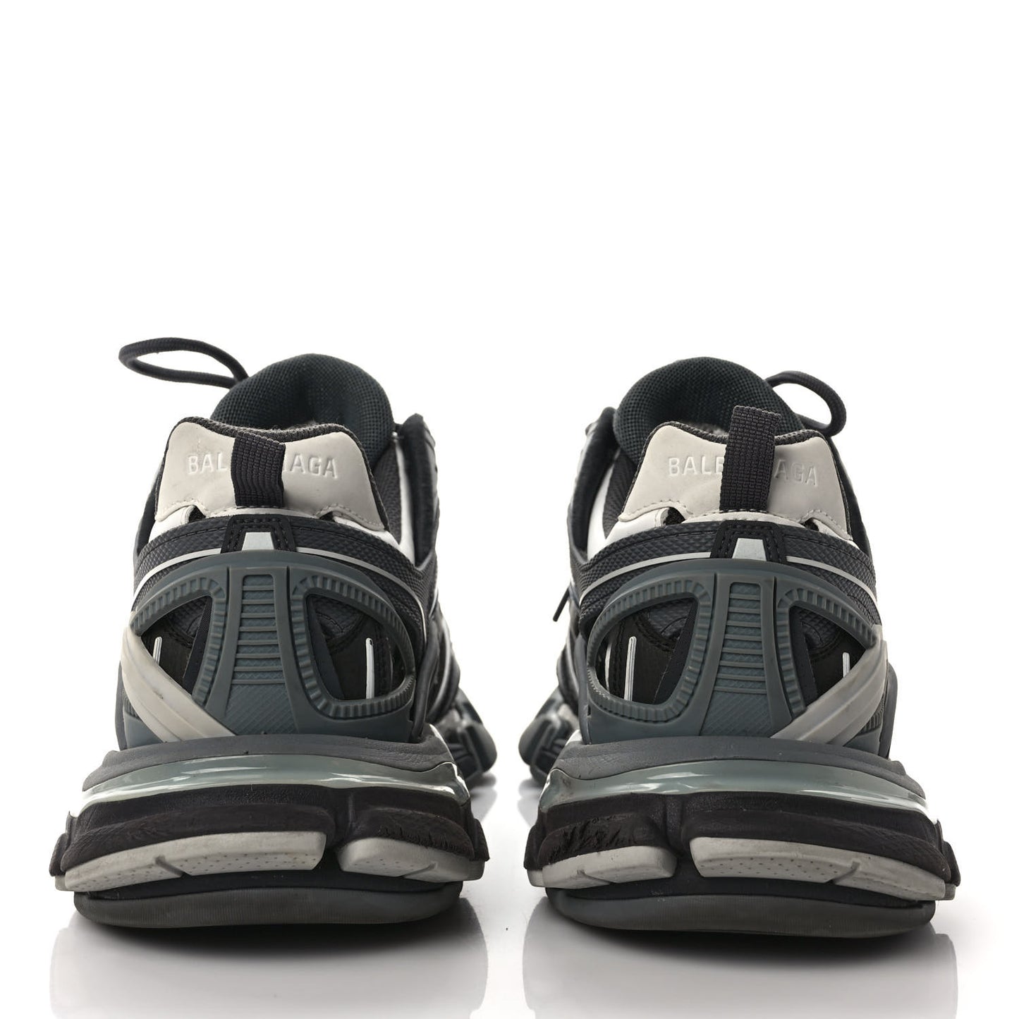 Rubber Mesh Bi-Color Womens Track.2 Open Sneakers 41 Grey Black