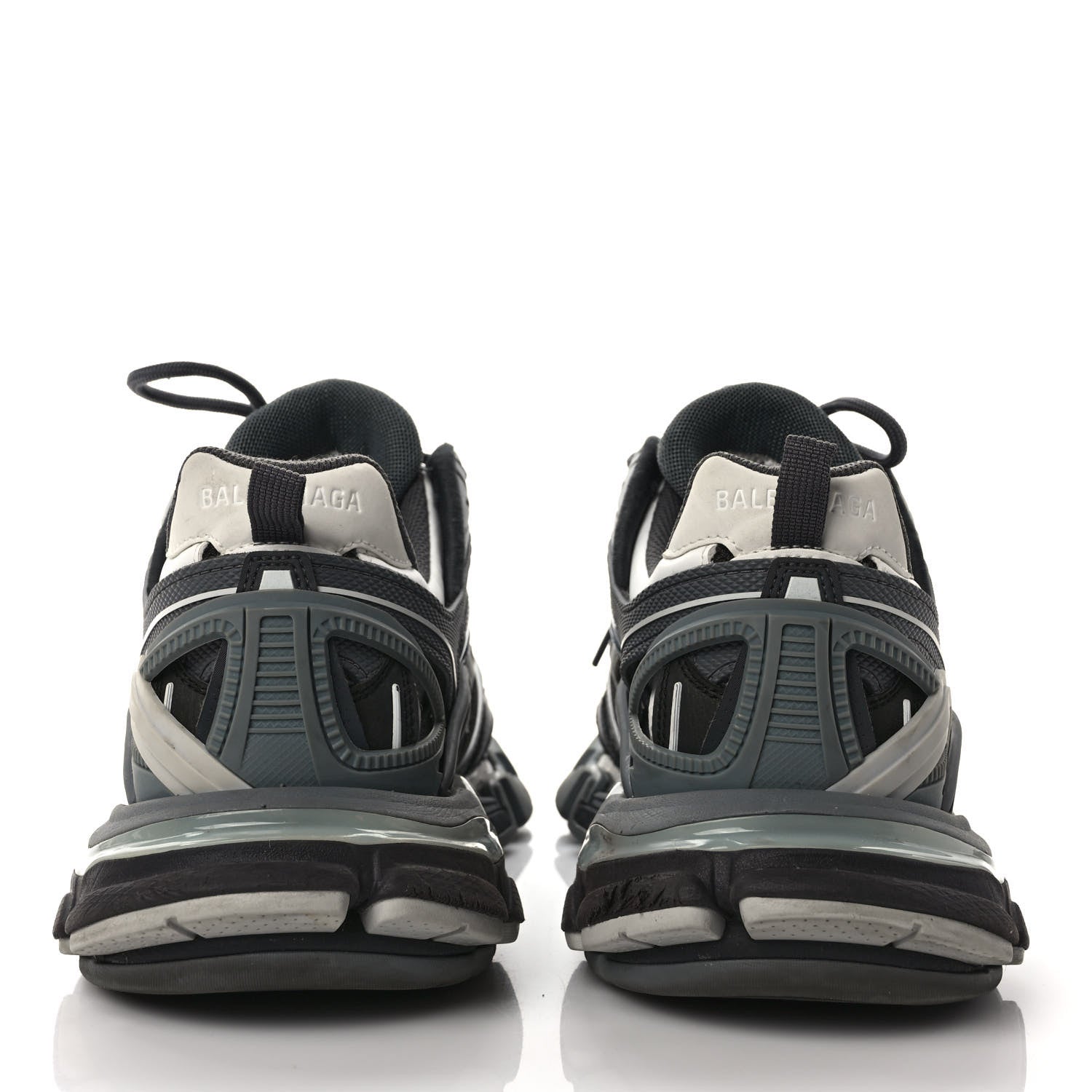 Balenciaga Rubber Mesh Bi-Color Womens Track.2 Open Sneakers 41 Grey Black 5 of 9