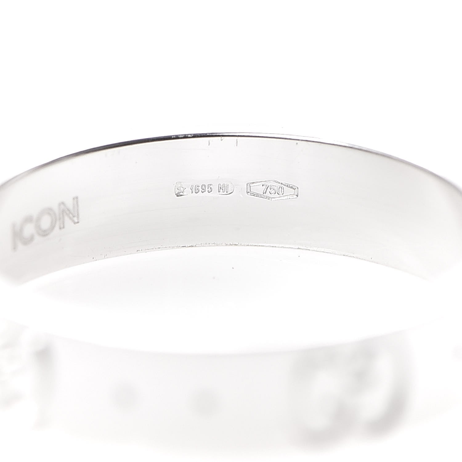 Gucci 18K White Gold 4mm Icon Thin Band Ring 50 5.25 5 of 6