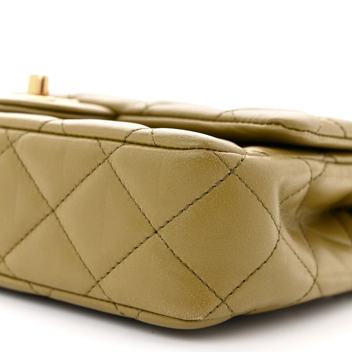 Lambskin Quilted Small Wenge Wood Flap