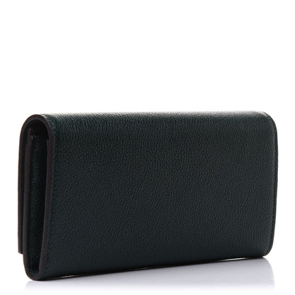 Gucci Grainy Calfskin Zumi Continental Wallet Vintage Green 3 of 10