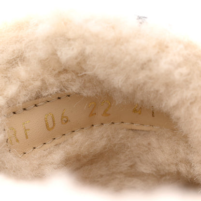 Christian Dior Brushed Calfskin Shearling Dior Code Lug Sole 15mm Loafers 41 Black Natural 9 of 10