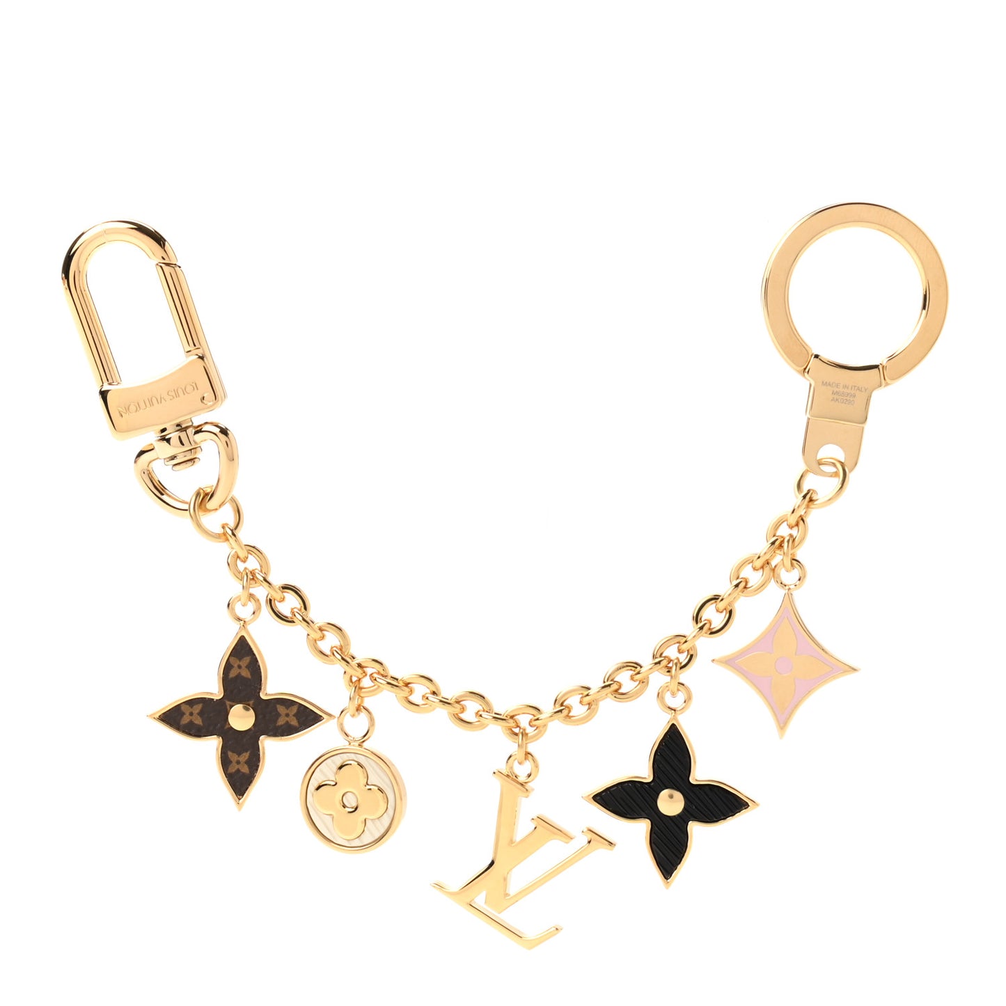 Monogram Spring Street Bag Charm Key Holder Gold