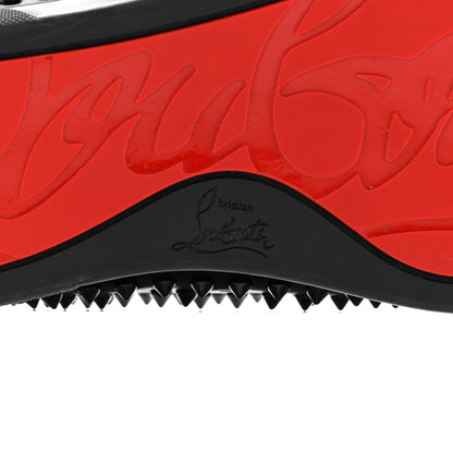 Christian Louboutin Calfskin Mens Louis Spikes Flat Sneakers 44.5 Black 7 of 14