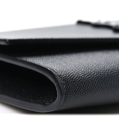 Saint Laurent Grain de Poudre Uptown Chain Wallet Black 9 of 10