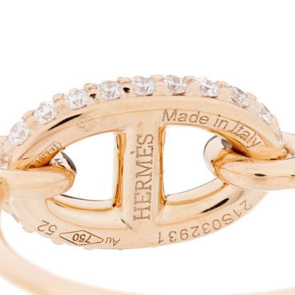 Hermes 18K Rose Gold Diamond Farandole Ring 52 6 4 of 6