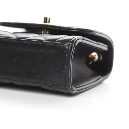 Chanel Lambskin Quilted Mini Trendy CC Chain Wallet Black 10 of 15