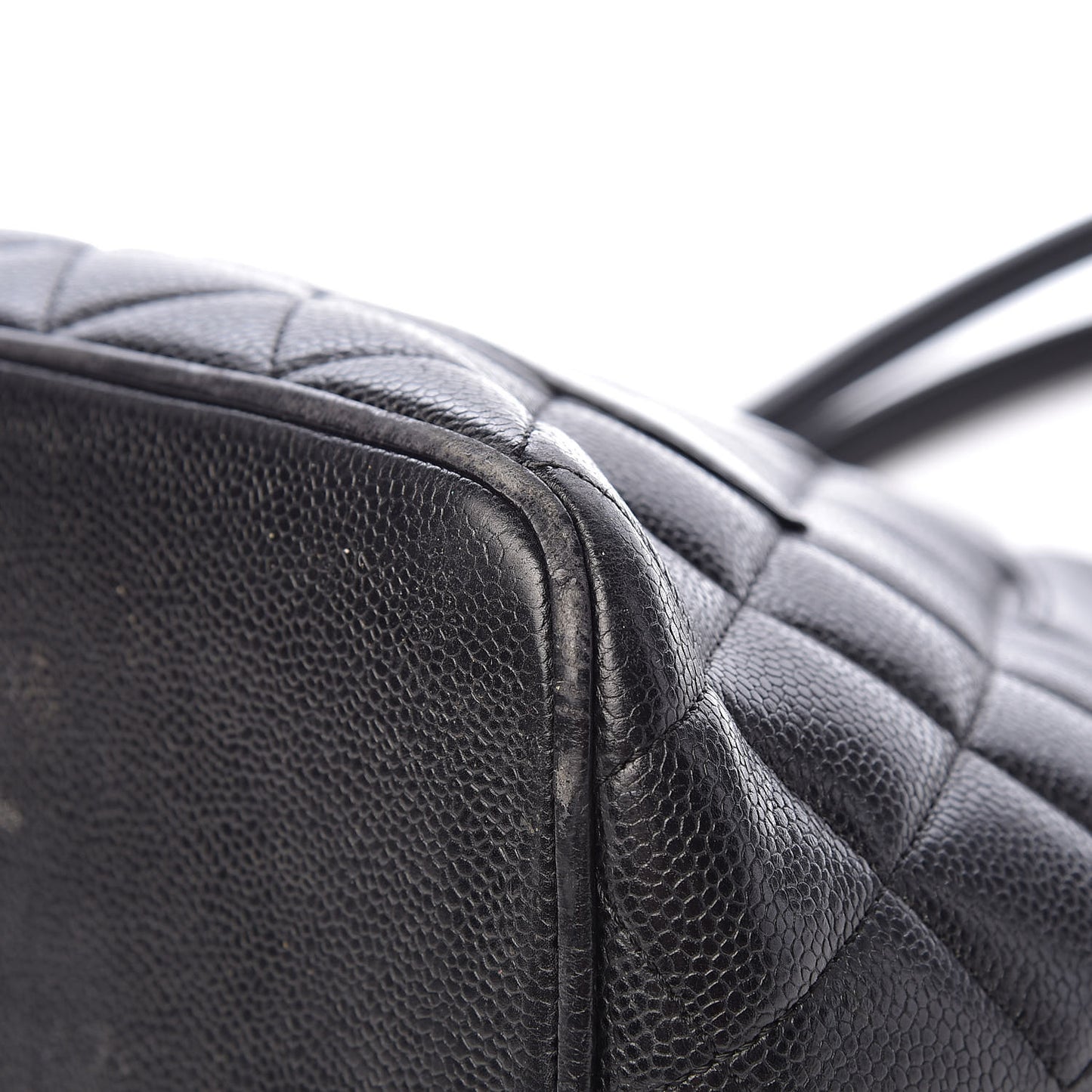 Caviar Quilted Medallion Tote Black