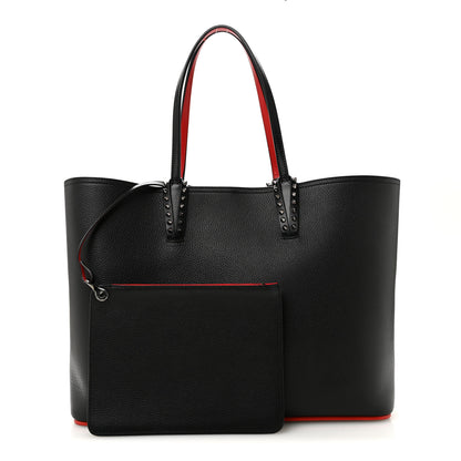 Christian Louboutin Calfskin Empire Spikes East West Cabata Tote Black 3 of 12