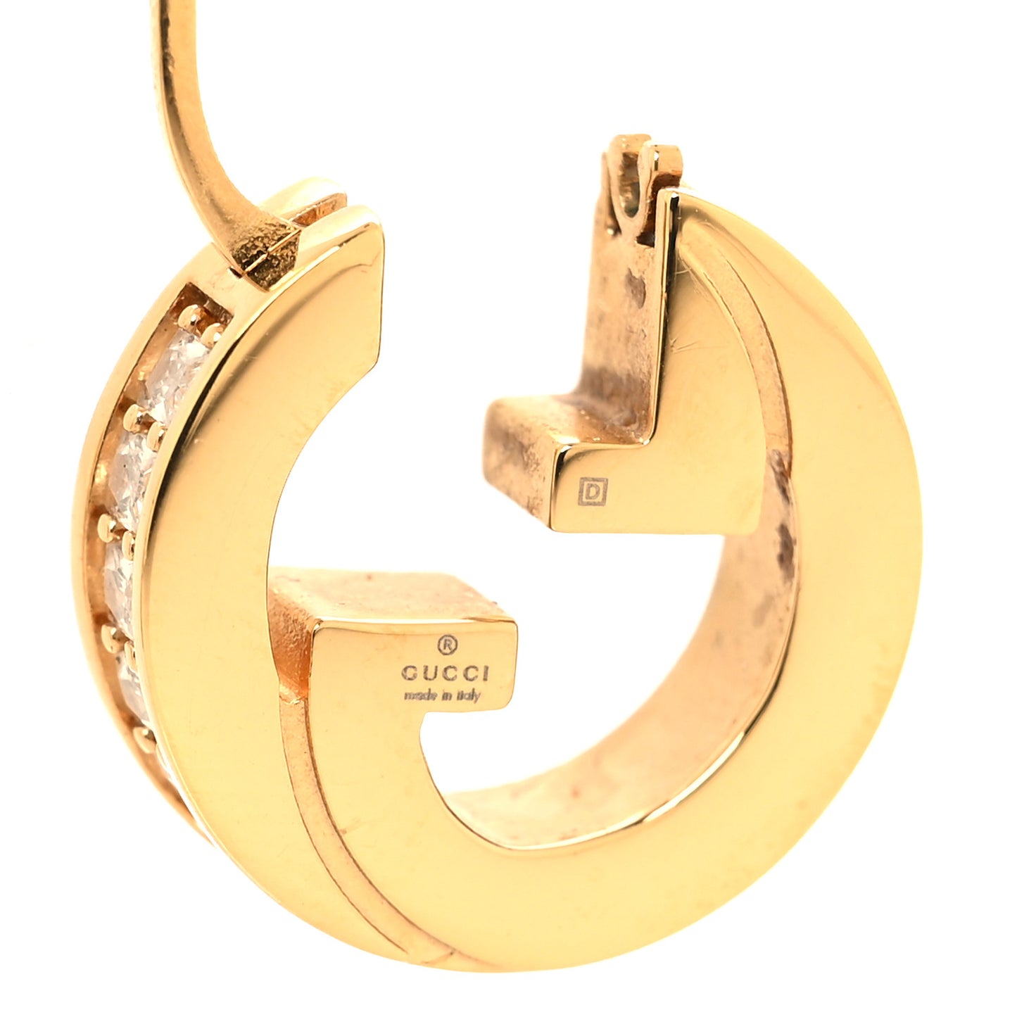 Brass Crystal Blondie Mini Hoop Earrings Light Gold