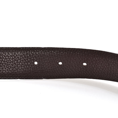 Hermes Box Togo 32mm Quizz H Belt 90 Black Chocolate 5 of 8