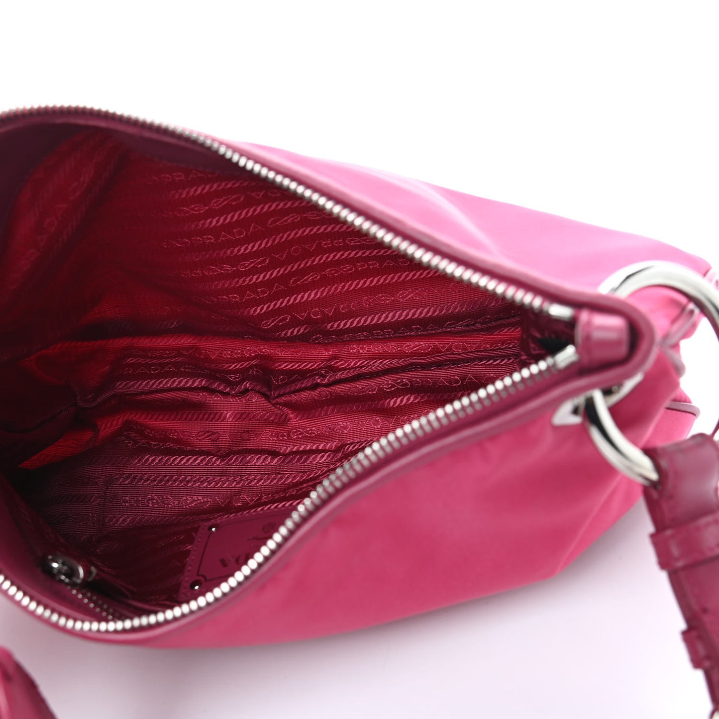 Tessuto Nylon Soft Calfskin Shoulder Bag Ibisco