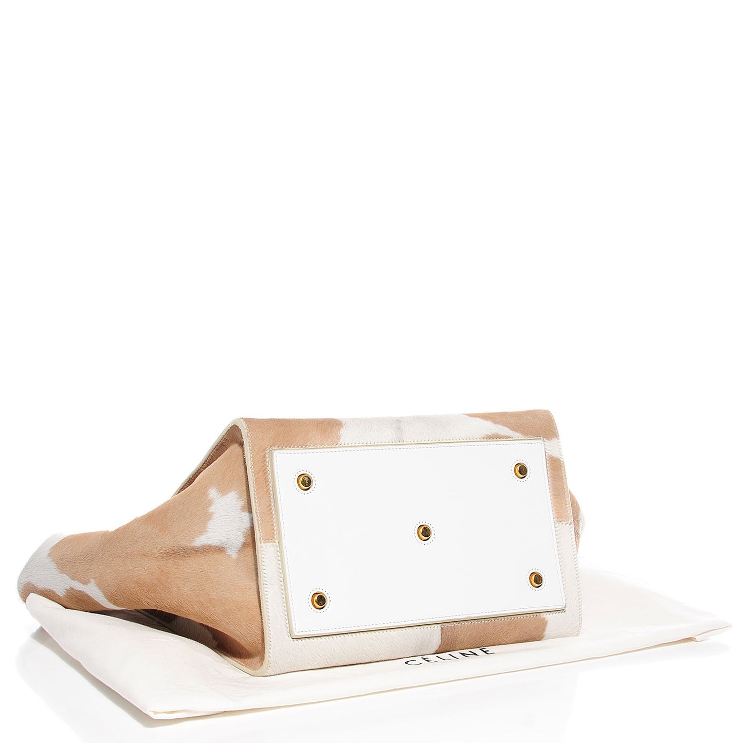 Smooth Calfskin Pony Hair Medium Tie Knot Tote Natural