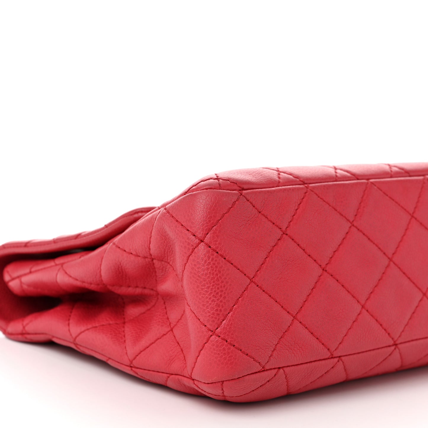 Caviar Quilted Jumbo Single Flap Fuchsia