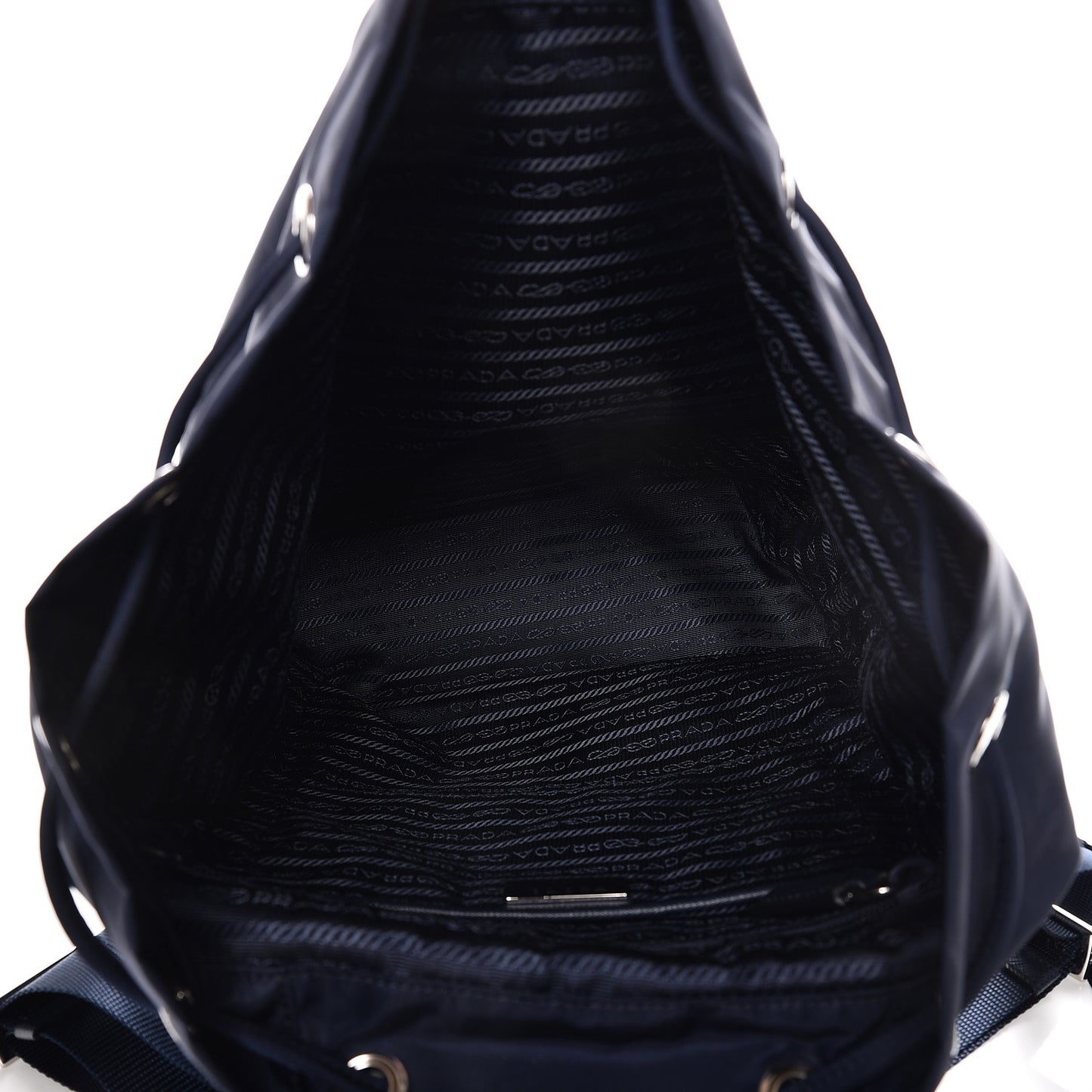 Nylon Vela Saffiano Medium Cinch Backpack Baltico