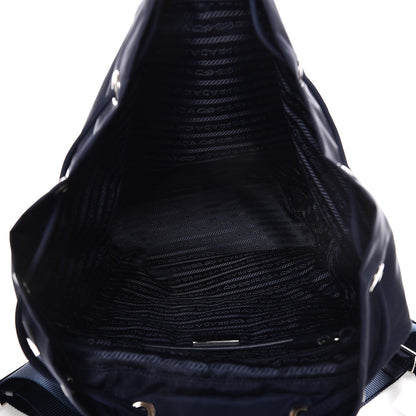 Prada Nylon Vela Saffiano Medium Cinch Backpack Baltico 5 of 7