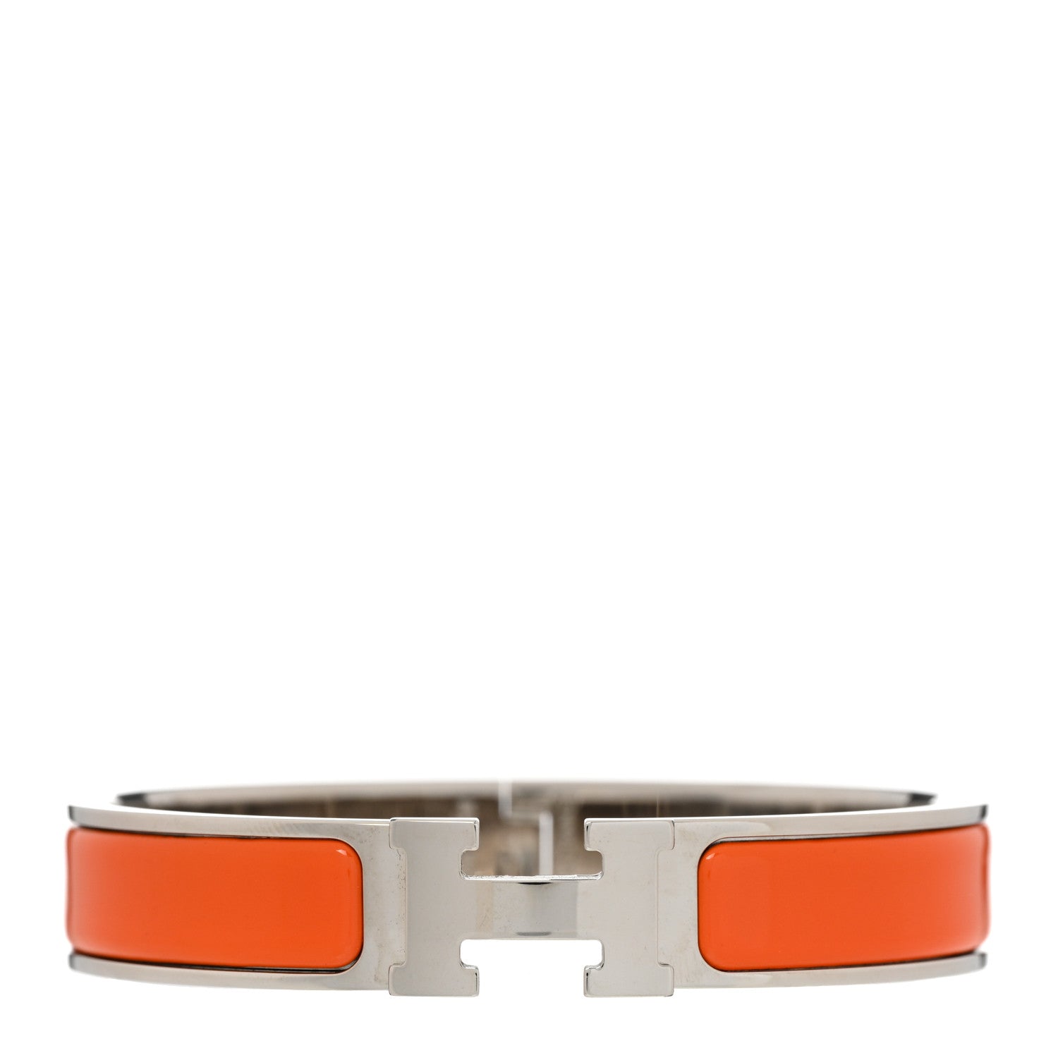 Hermes Enamel Narrow Clic Clac H Bracelet PM Orange 1 of 5