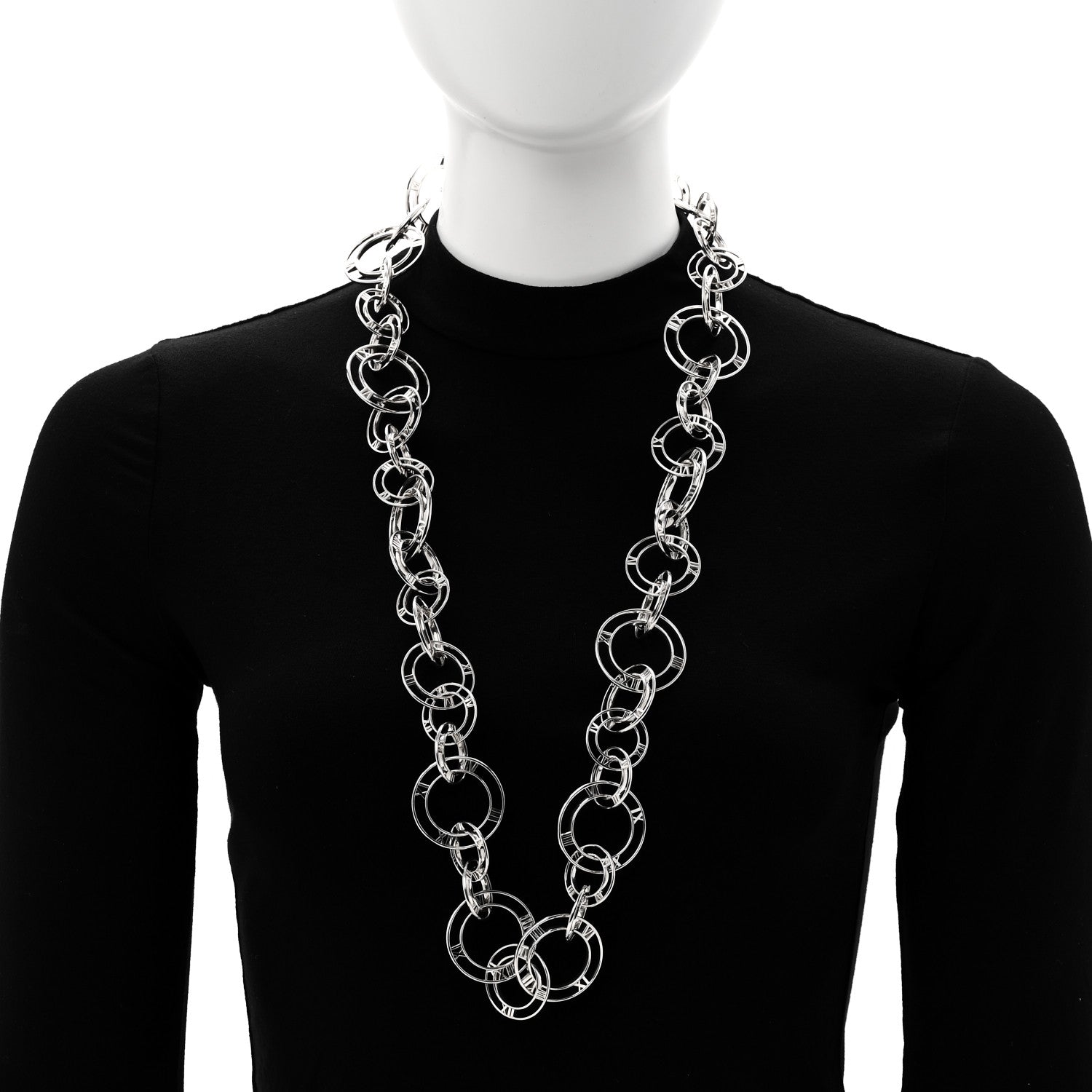 Tiffany Sterling Silver Atlas Graduating Link Necklace 2 of 6