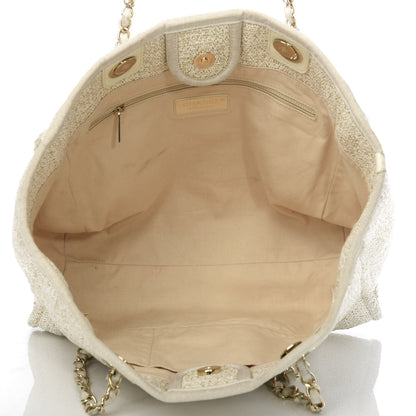 Chanel Mixed Fibers Small Deauville Tote Light Beige 5 of 10