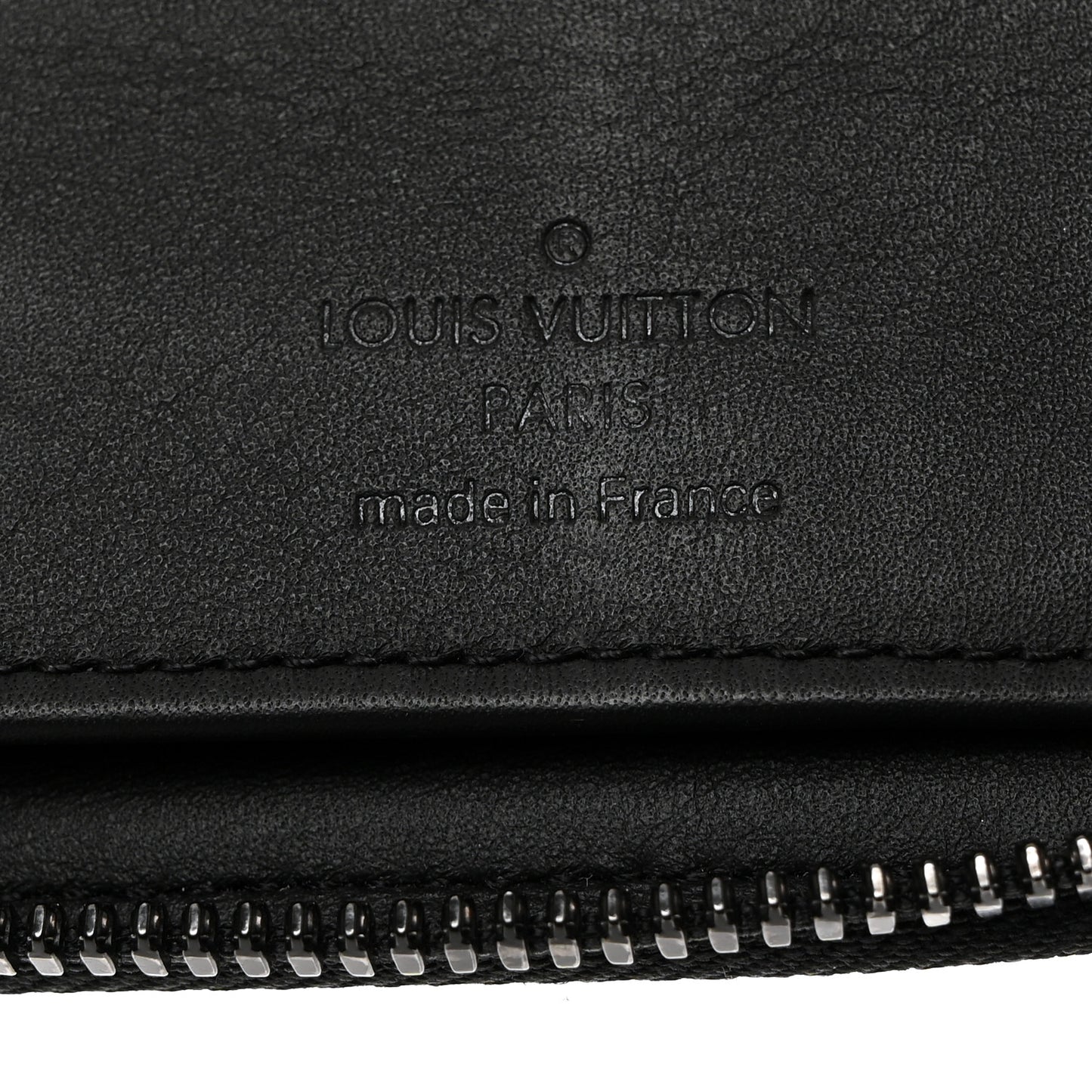 Calfskin Monogram Shadow Vertical Zippy Wallet Black