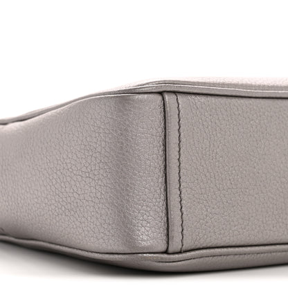 Prada Metallic Vitello Daino Camera Crossbody Bag Acciaio 10 of 12