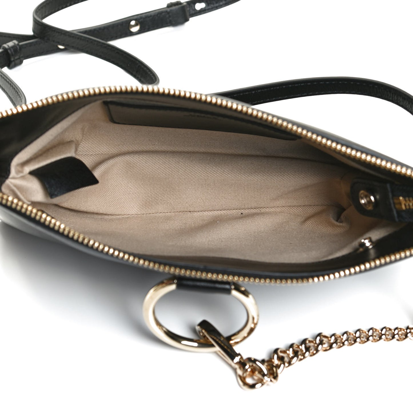 Supple Lambskin Small Faye Soft Zippered Shoulder Bag Black