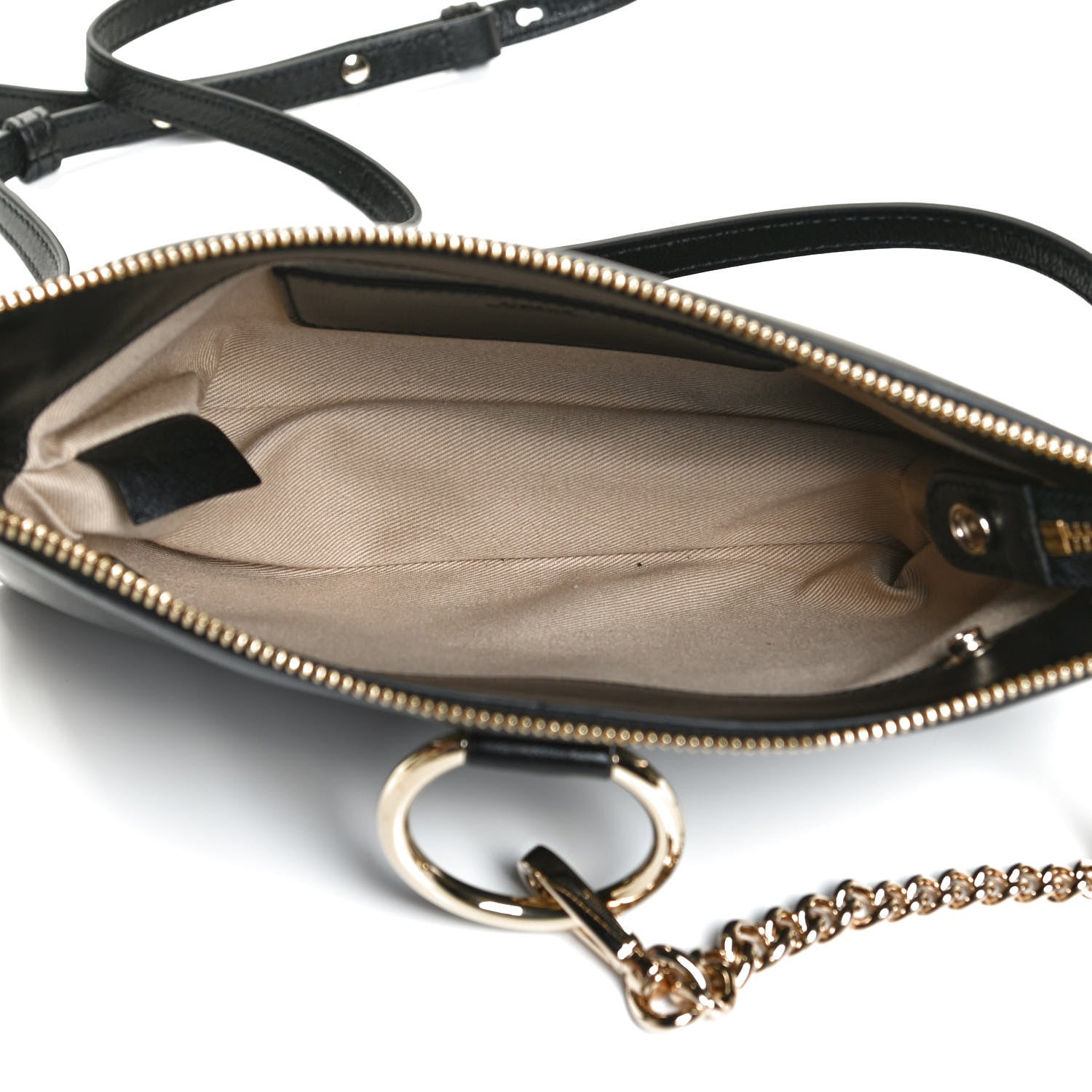 Chloe Supple Lambskin Small Faye Soft Zippered Shoulder Bag Black 4 of 14