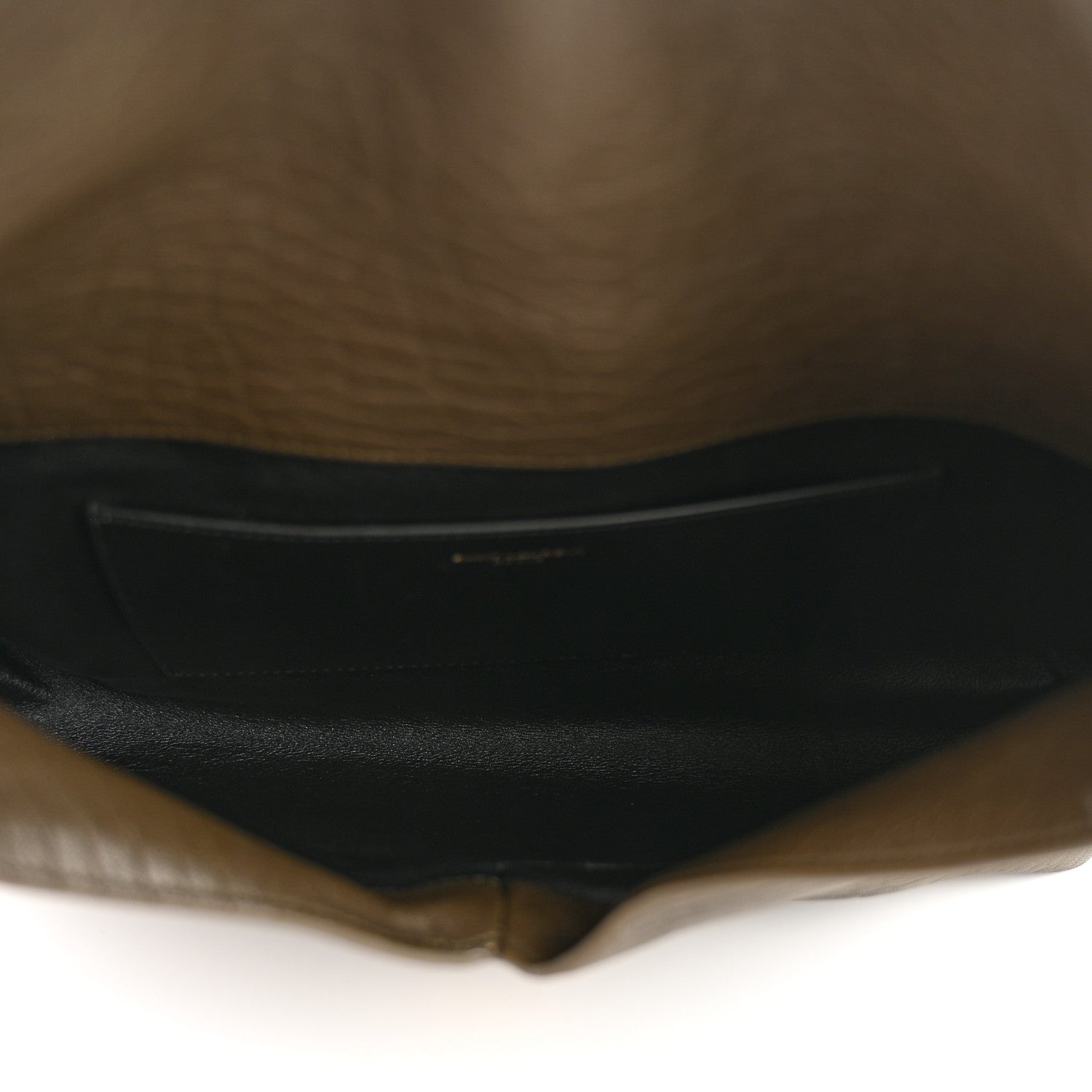 Saint Laurent Lambskin Large Cassandre Envelope Pouch Light Musk 4 of 6
