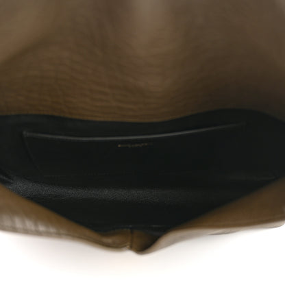 Saint Laurent Lambskin Large Cassandre Envelope Pouch Light Musk 4 of 6