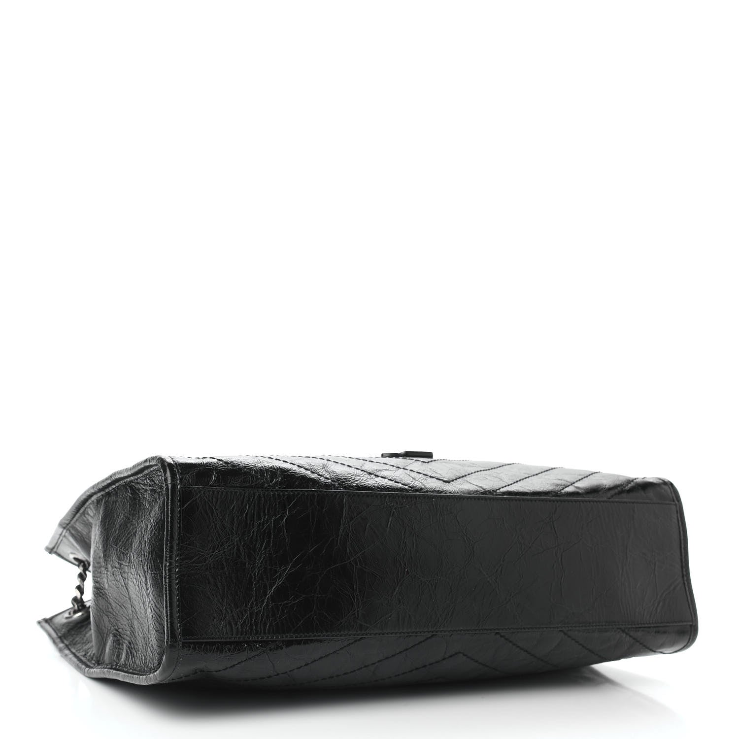 Saint Laurent Crinkled Calfskin Matelasse Monogram Niki Shoulder Bag Black 4 of 8