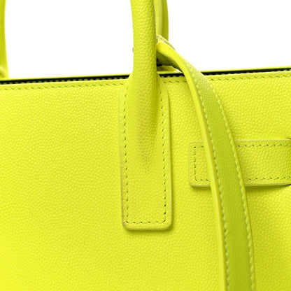 Saint Laurent Calfskin Nano Sac De Jour Neon Yellow 11 of 11