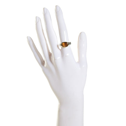 David Yurman Sterling Silver 14K Yellow Gold Citrine 10mm Noblesse Ring 52 6 2 of 6