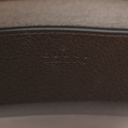 Gucci Monogram Jumbo GG Textured Dollar Calfskin Web Mini Vertical Tote Camel Ebony New Acero 6 of 11