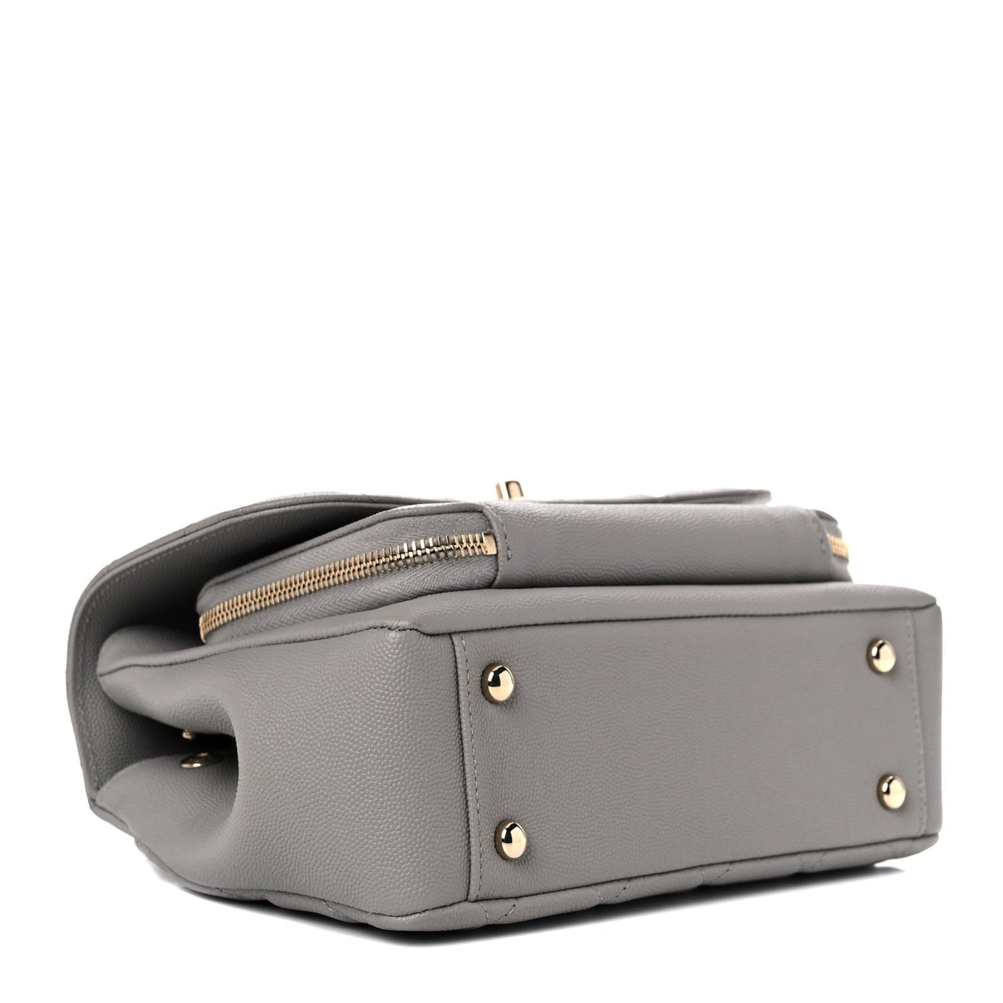 Caviar Quilted Medium Business Affinity Flap Grey