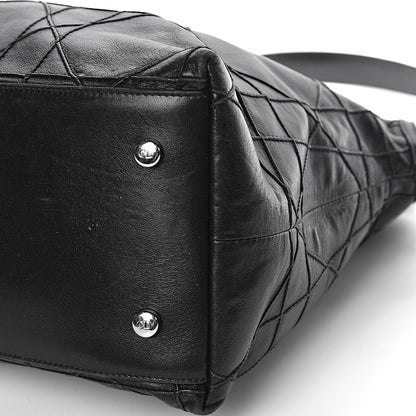 Christian Dior Lambskin Cannage Medium Granville Tote Black 12 of 17
