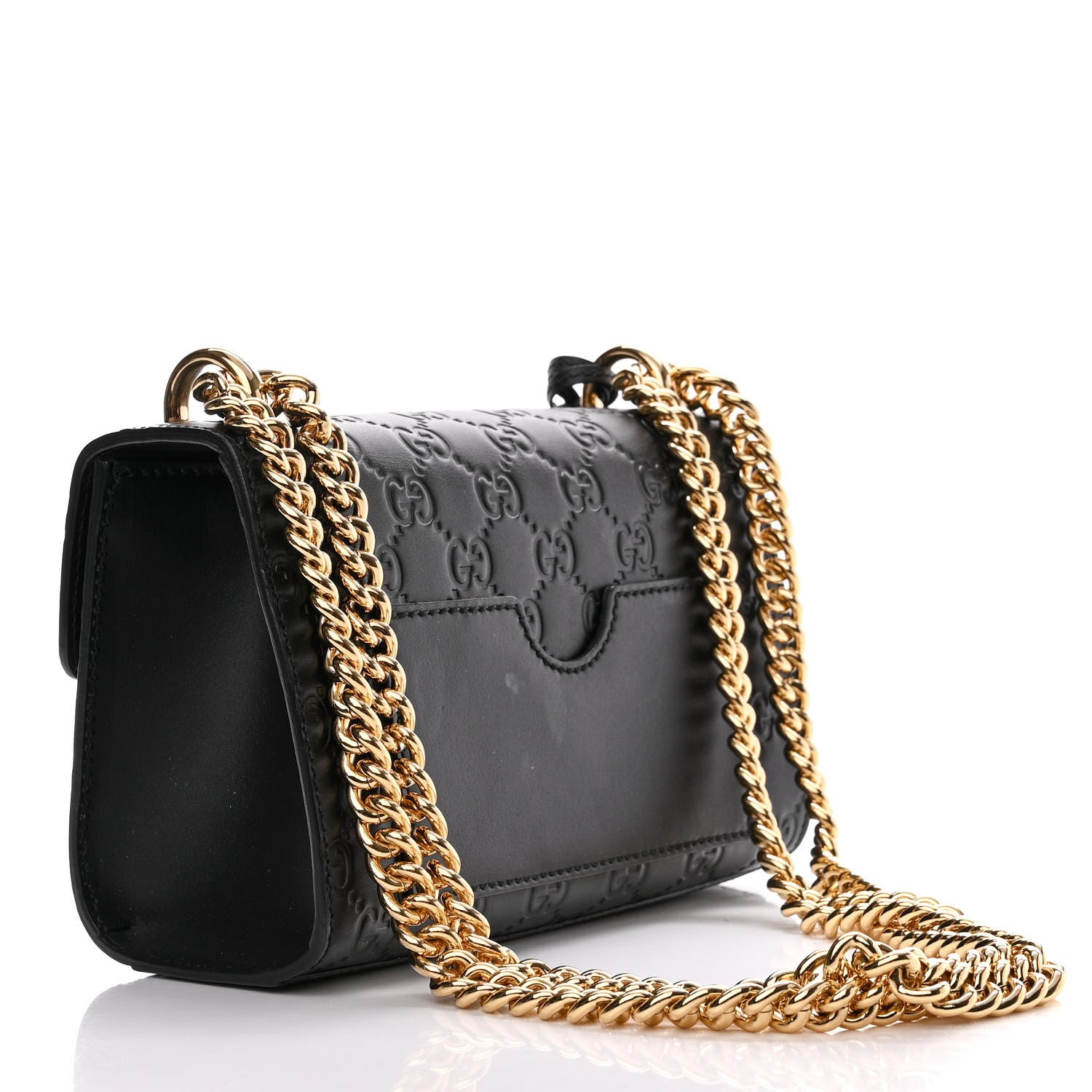Gucci Guccissima Small Padlock Shoulder Bag Black 3 of 16
