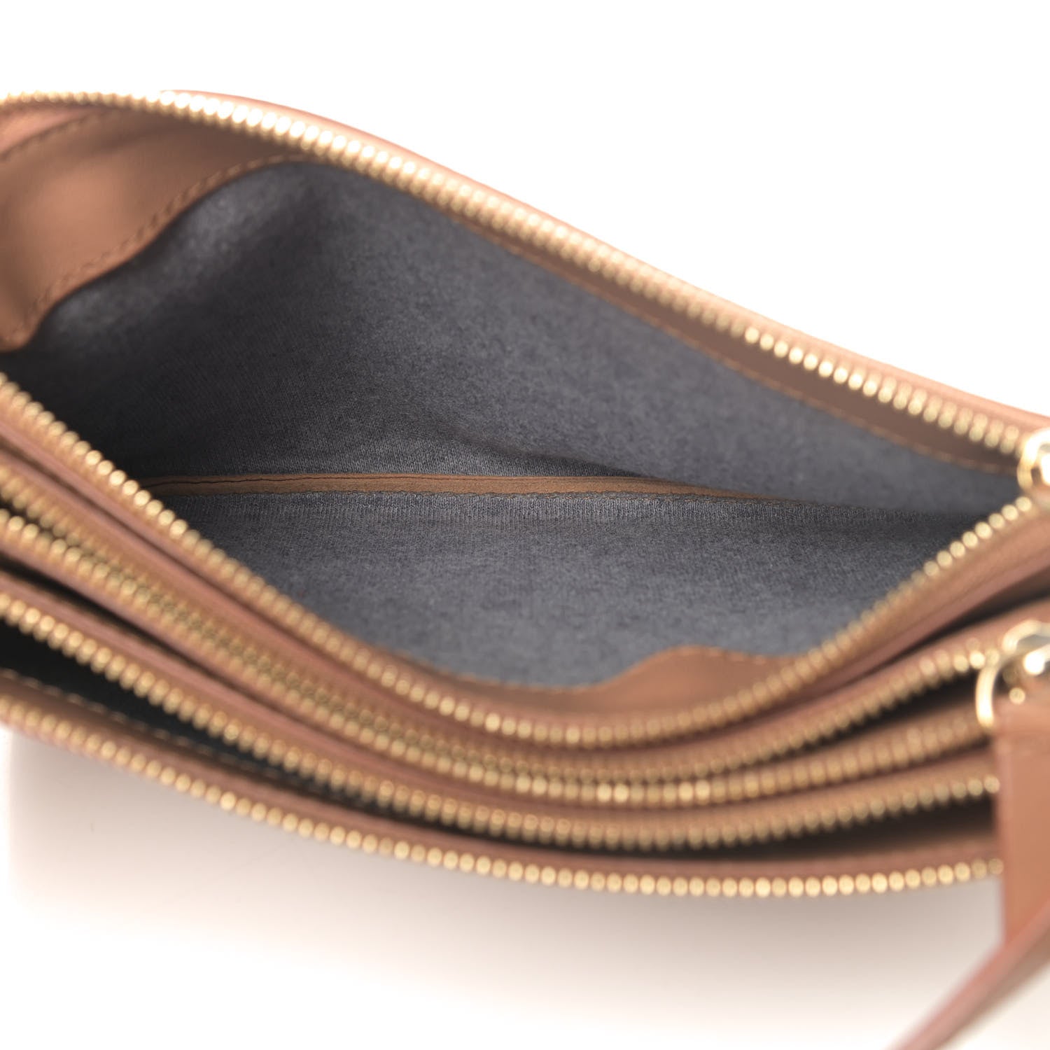 Celine Lambskin Large Trio Crossbody Bag Camel 4 of 9