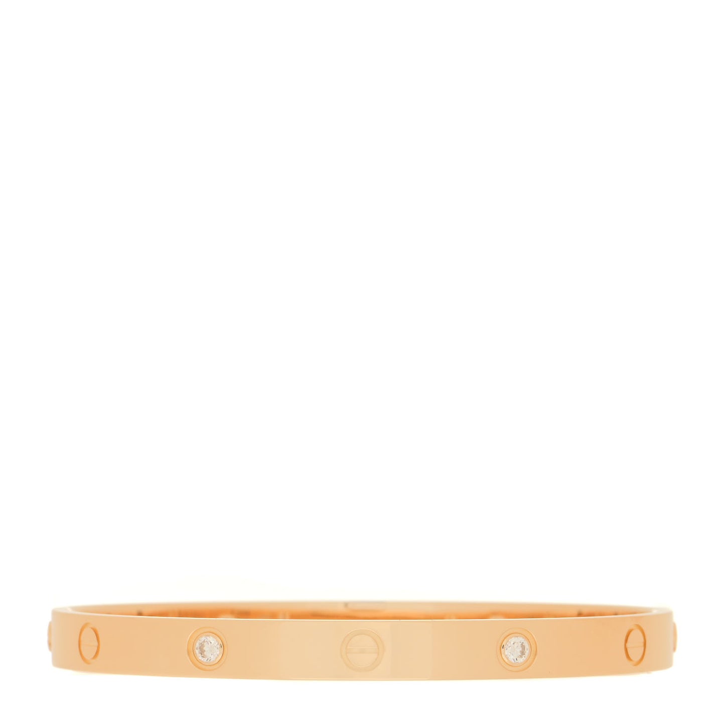 18K Yellow Gold 4 Diamond LOVE Bracelet 19