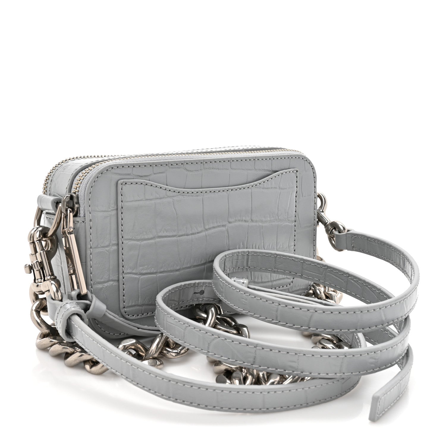 Marc Jacobs Calfskin Croc Embossed Snapshot Camera Bag Quarry 3 of 10