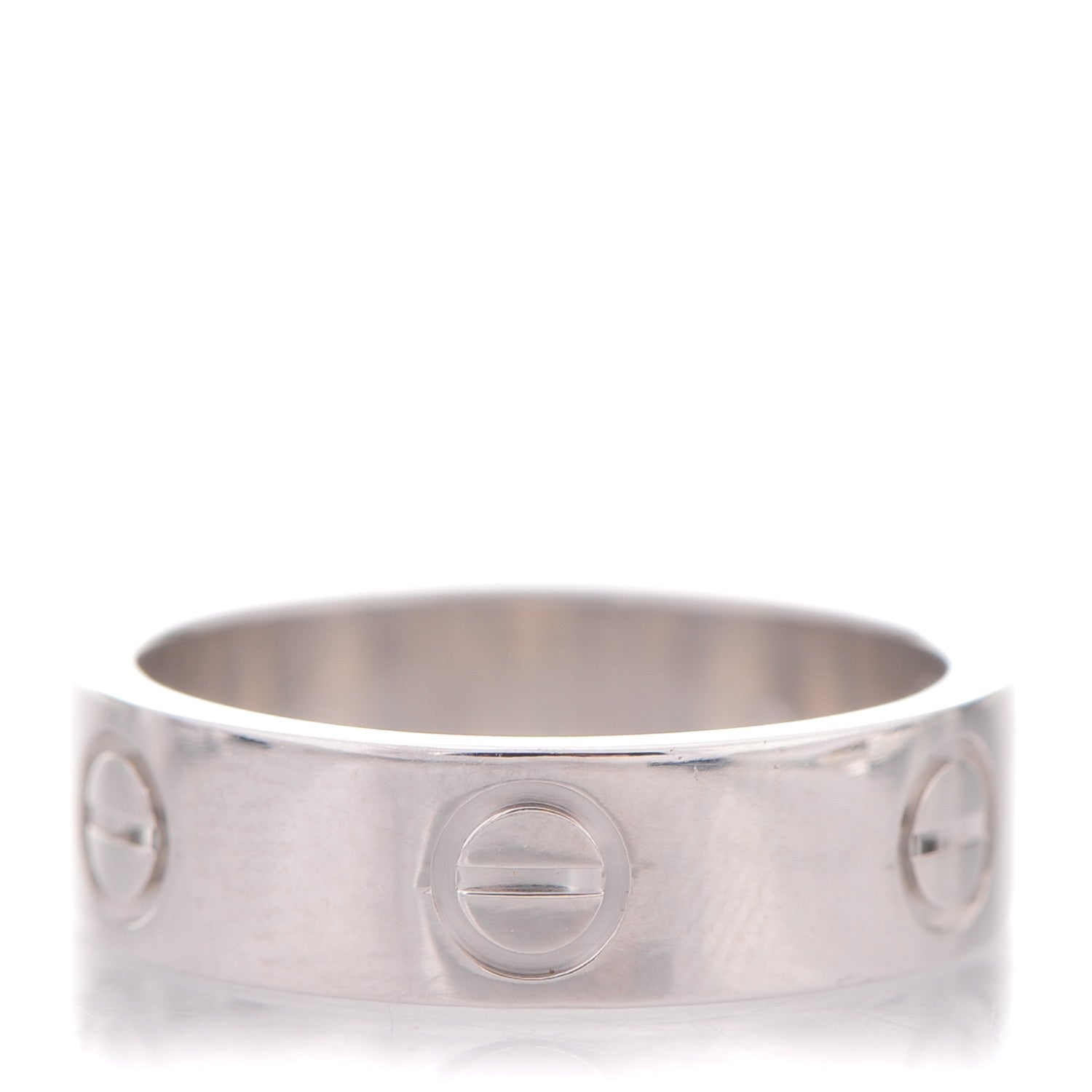 Cartier 18K White Gold 5.5mm LOVE Ring 52 6 1 of 4
