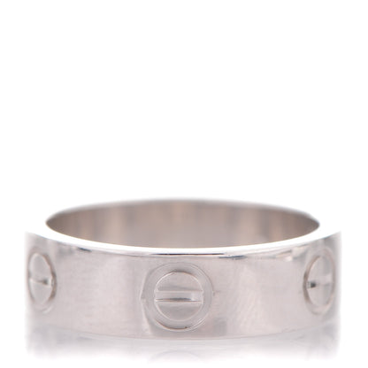 Cartier 18K White Gold 5.5mm LOVE Ring 52 6 1 of 4