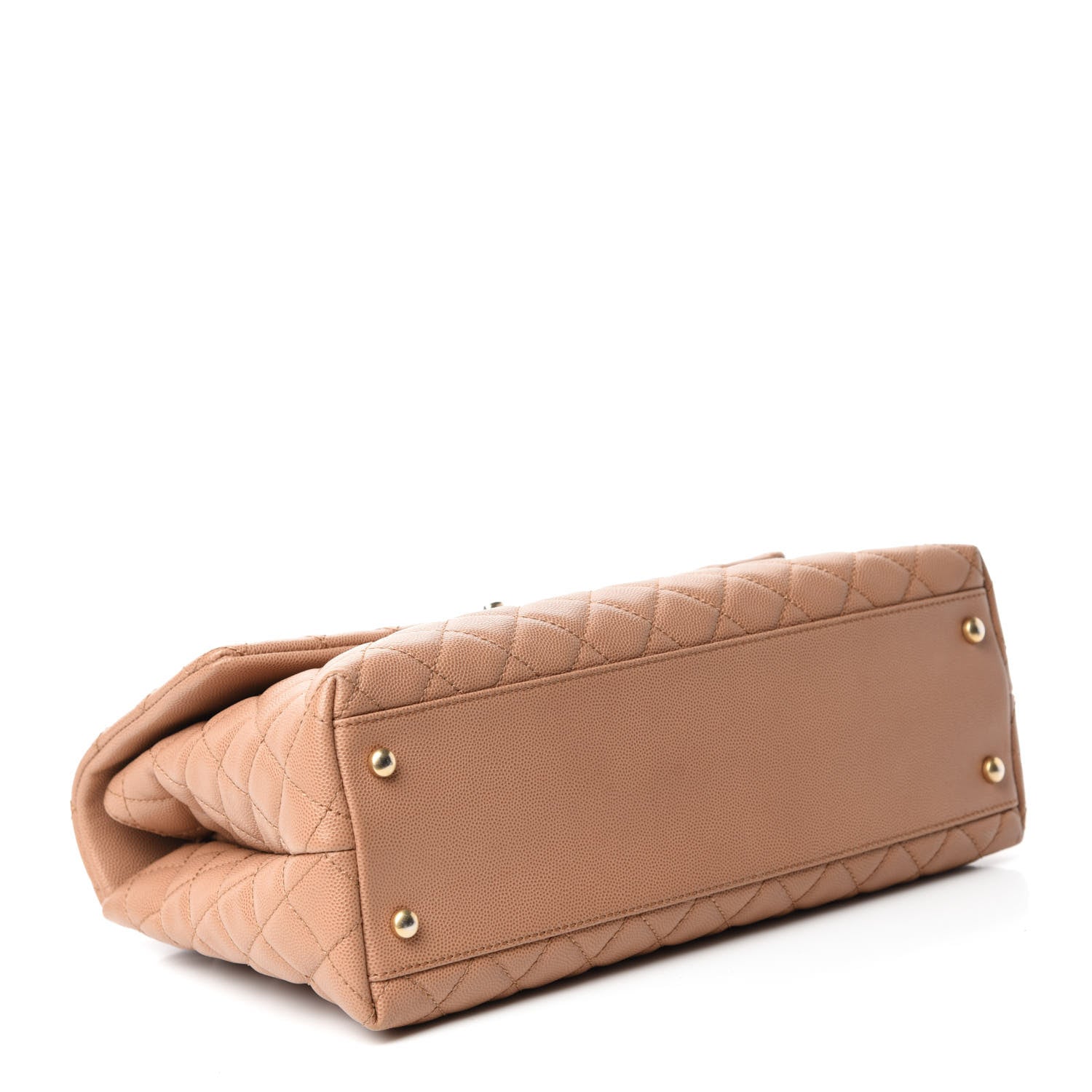 Chanel Caviar Lizard Quilted Medium Coco Handle Flap Light Beige 4 of 10