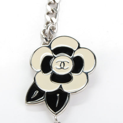 Chanel Enamel Camellia Chain Belt Silver White 3 of 5