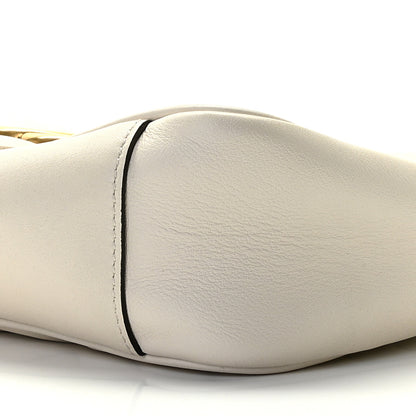 Gucci Calfskin Matelasse Small GG Marmont Shoulder Bag White 8 of 9