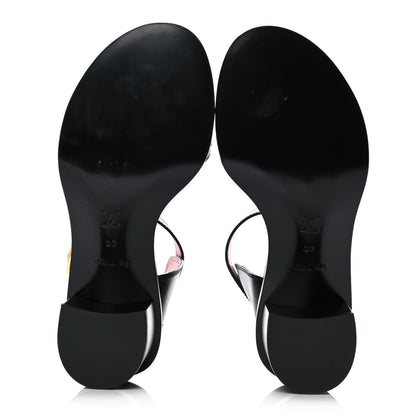 Louis Vuitton Calfskin Monogram Passenger Sandals 39 Black 5 of 7