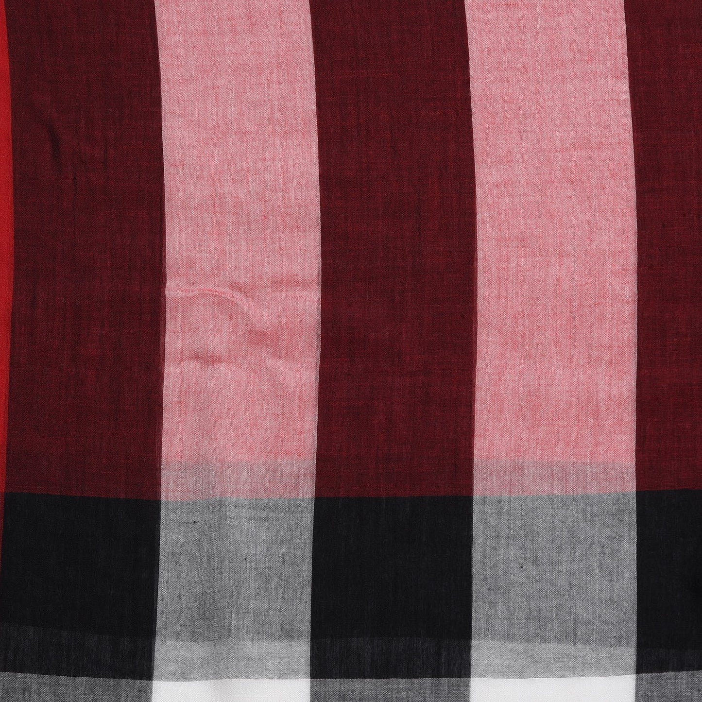Modal Cashmere Silk Mega Check Scarf Parade Red