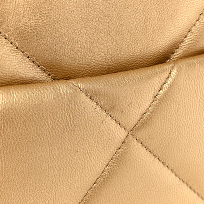 Chanel Metallic Goatskin Quilted Medium Chanel 19 Flap Gold 12 of 12