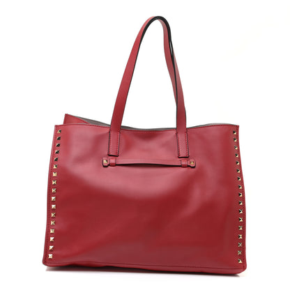 Valentino Garavani Nappa Medium Rockstud Soft Tote Red 1 of 11