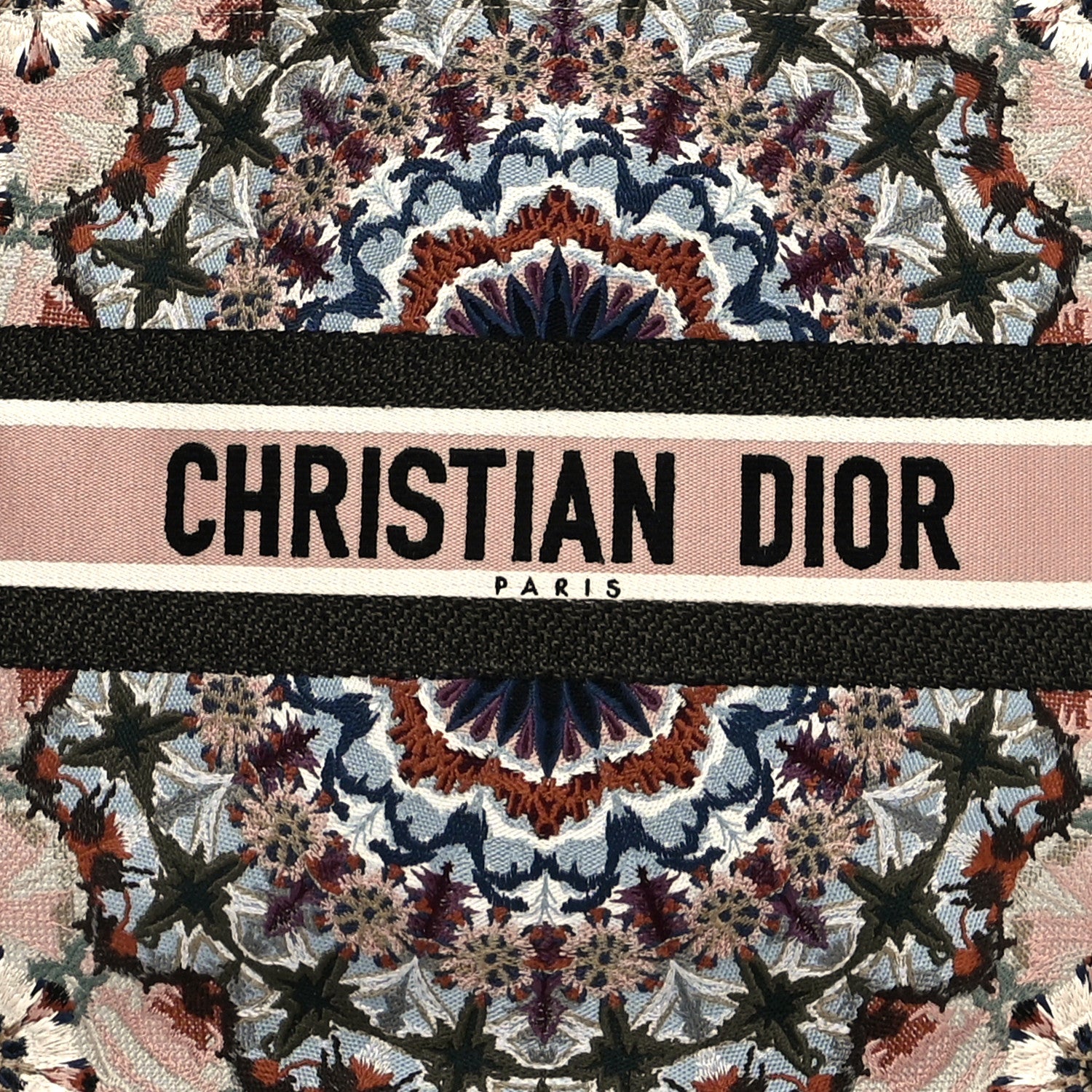 Christian Dior Canvas Embroidered Large KaleiDioroscopic Book Tote Multicolor 7 of 9