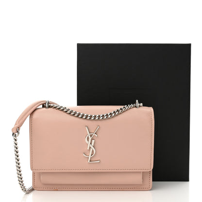 Saint Laurent Calfskin Monogram Sunset Chain Wallet Light Pink 19 of 19